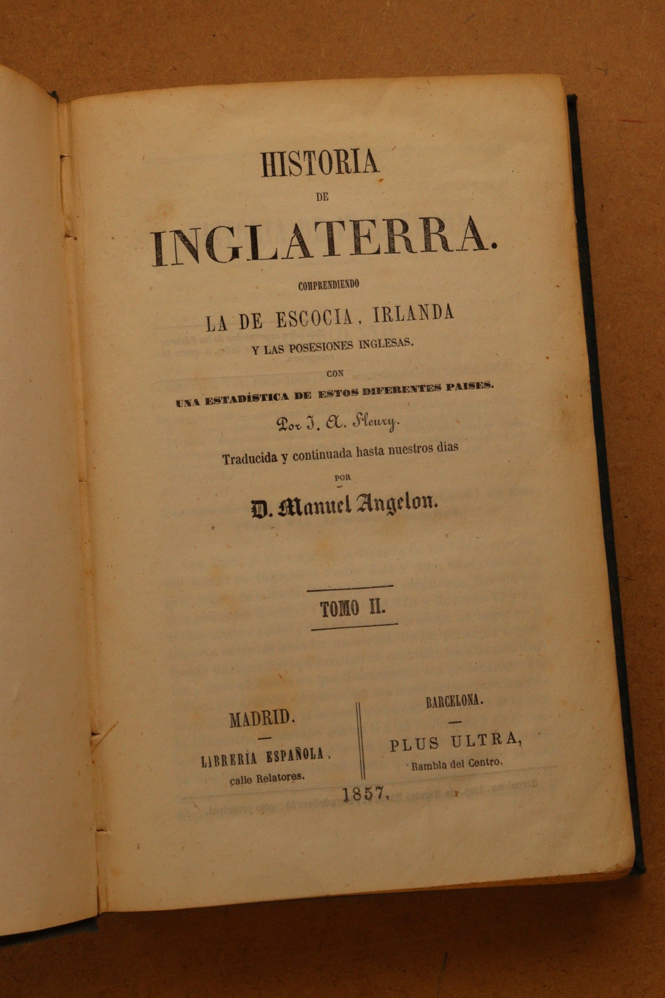 Historia de Inglaterra, J.A. Fleury, 1857