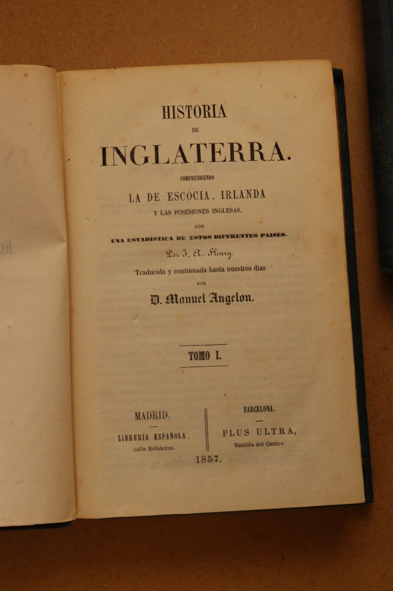 Historia de Inglaterra, J.A. Fleury, 1857