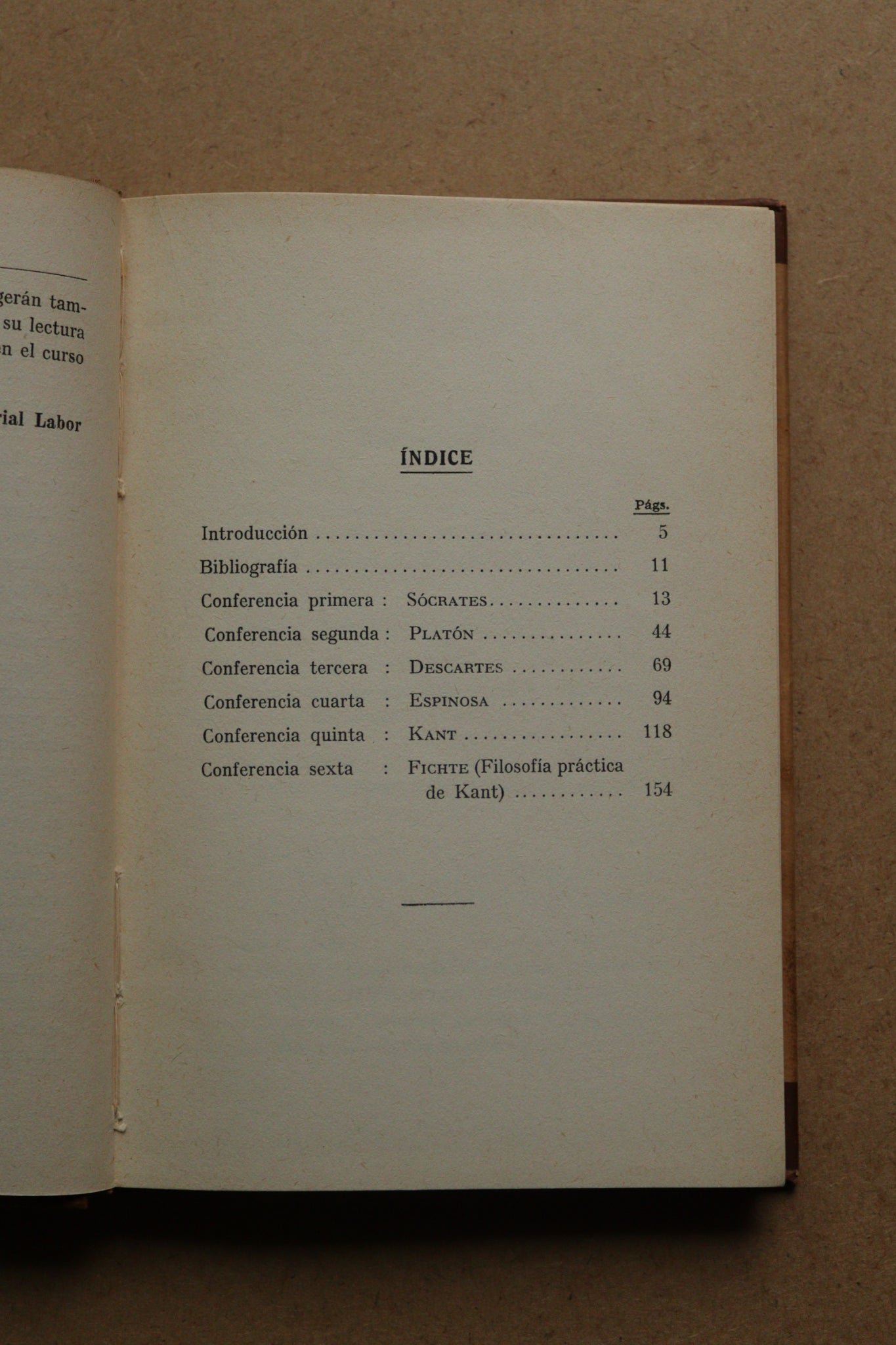 Los grandes pensadores, Introducción histórica a la filosofía, 1935