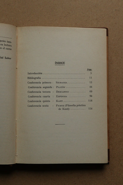 Los grandes pensadores, Introducción histórica a la filosofía, 1935