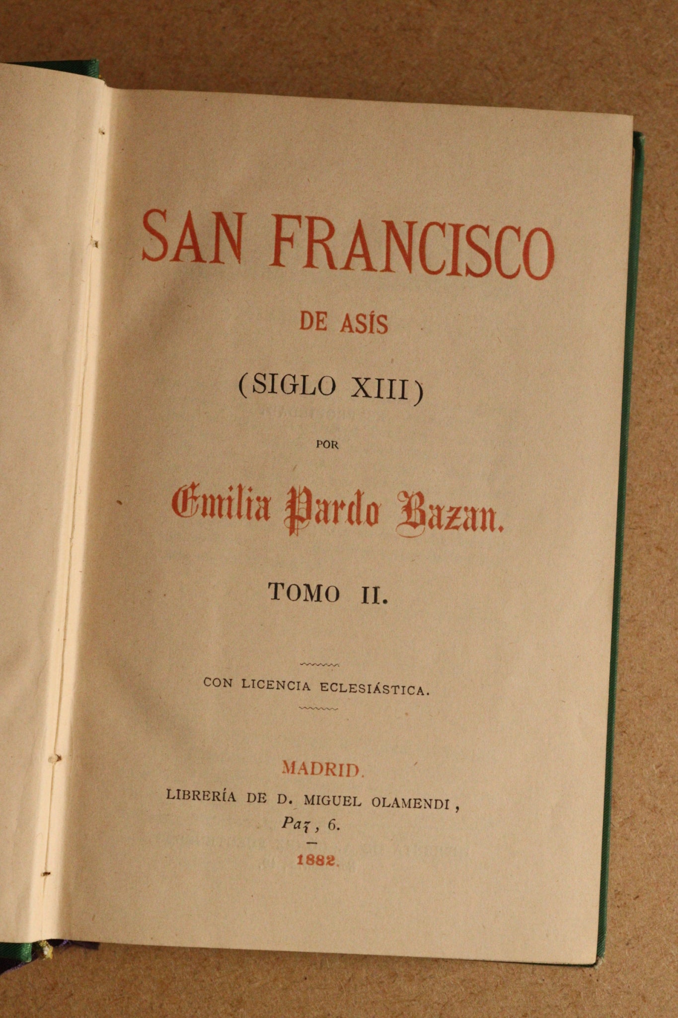 San Francisco de Asís, Emilia Pardo Bazán, 1882