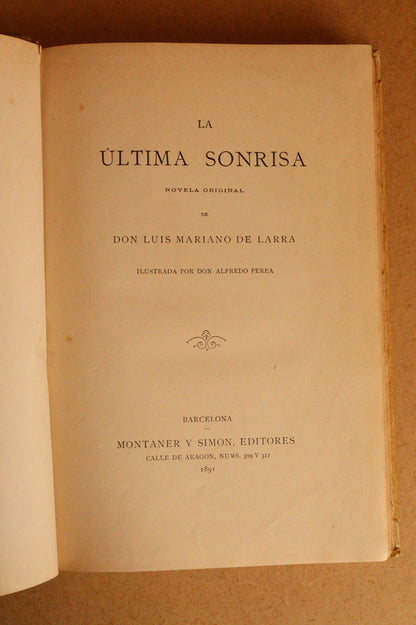 La última sonrisa, Montaner y Simón, 1891