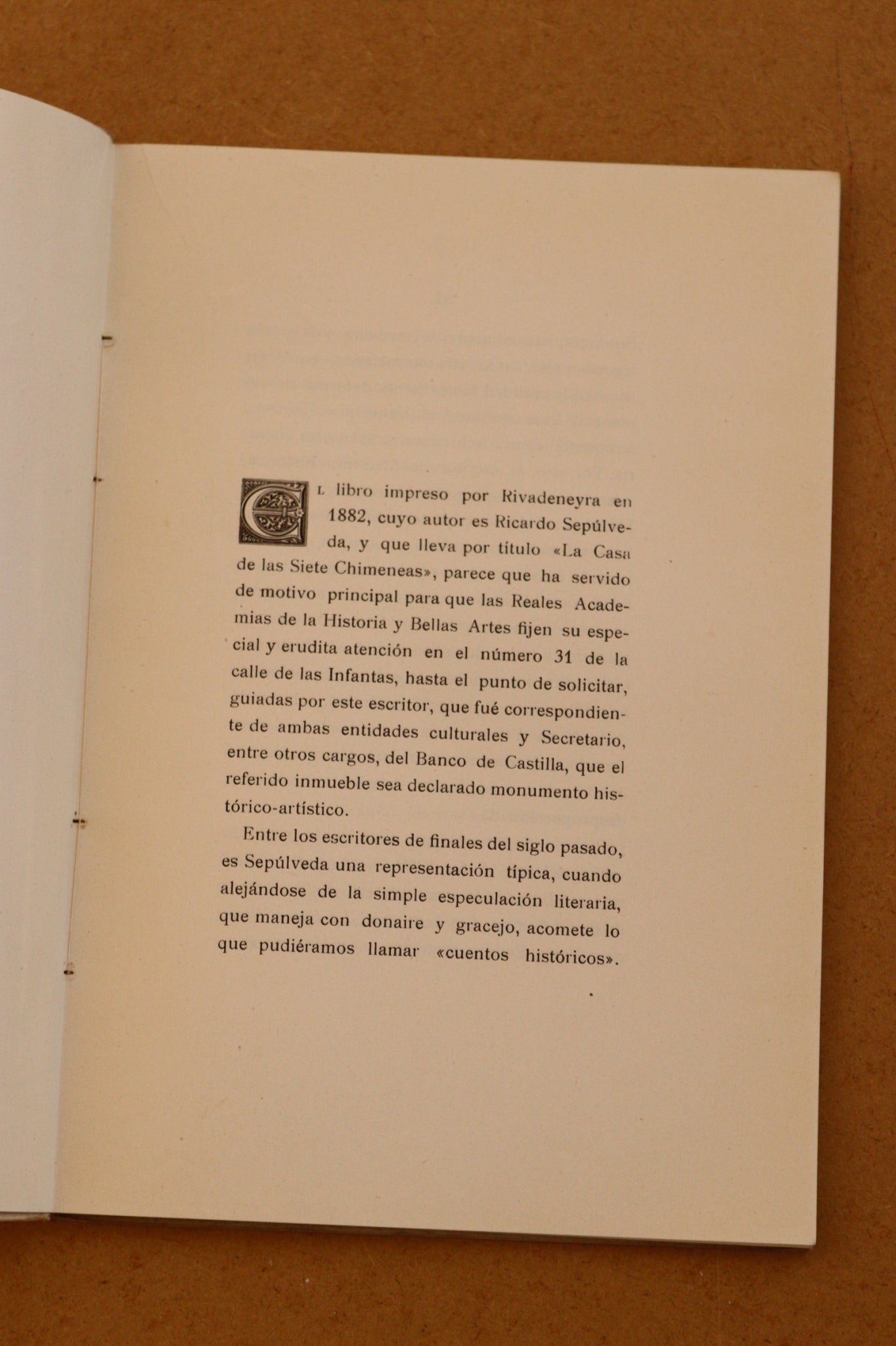 Historia de 7 chimeneas y una casa, Mariano García Cortés, 1948