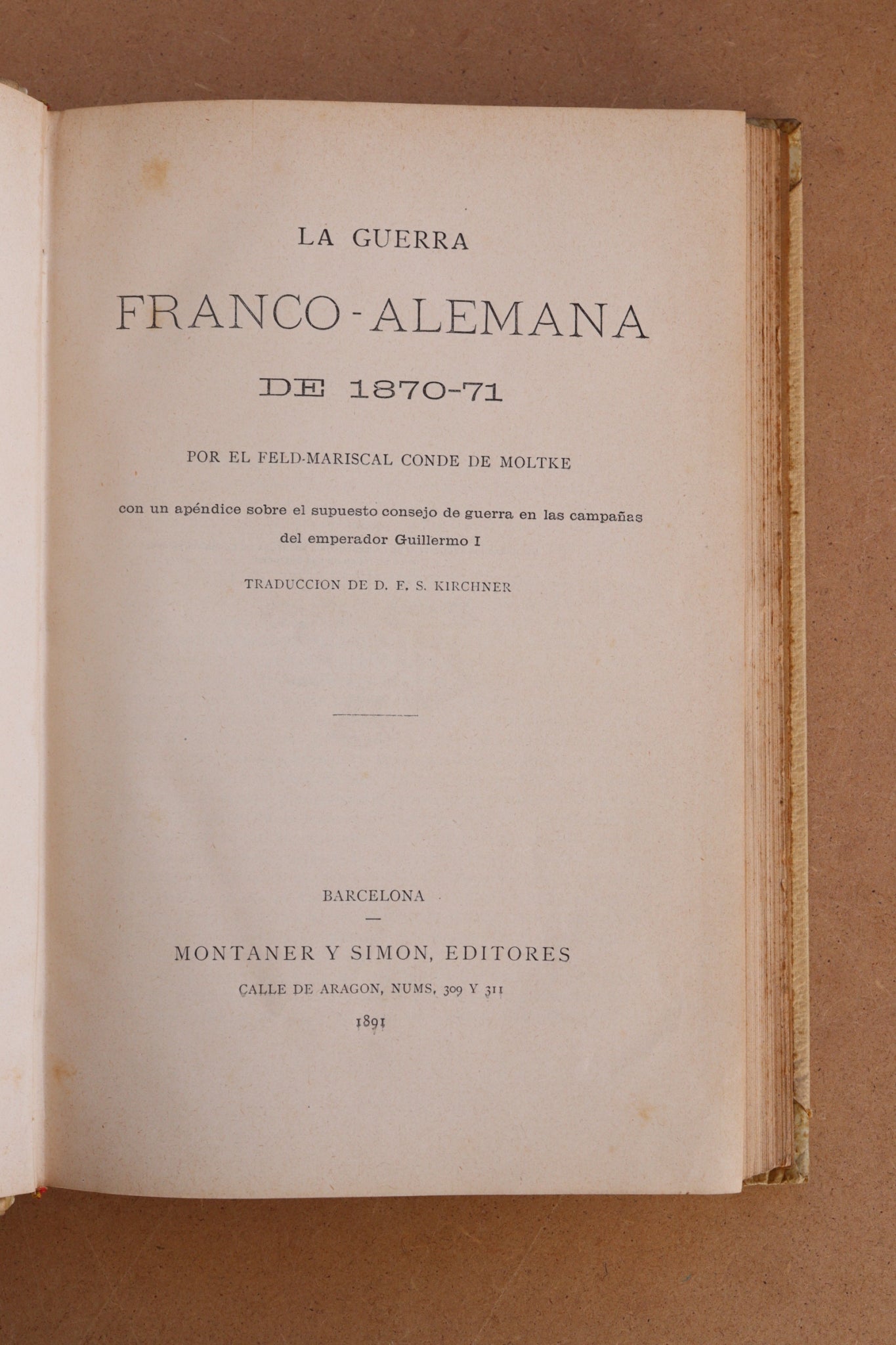 Historia de la Guerra Franco-Alemana, Montaner y Simón, 1891