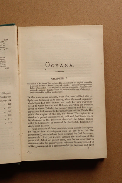 Oceana or England and her colonies, James Anthony Froude, 1886
