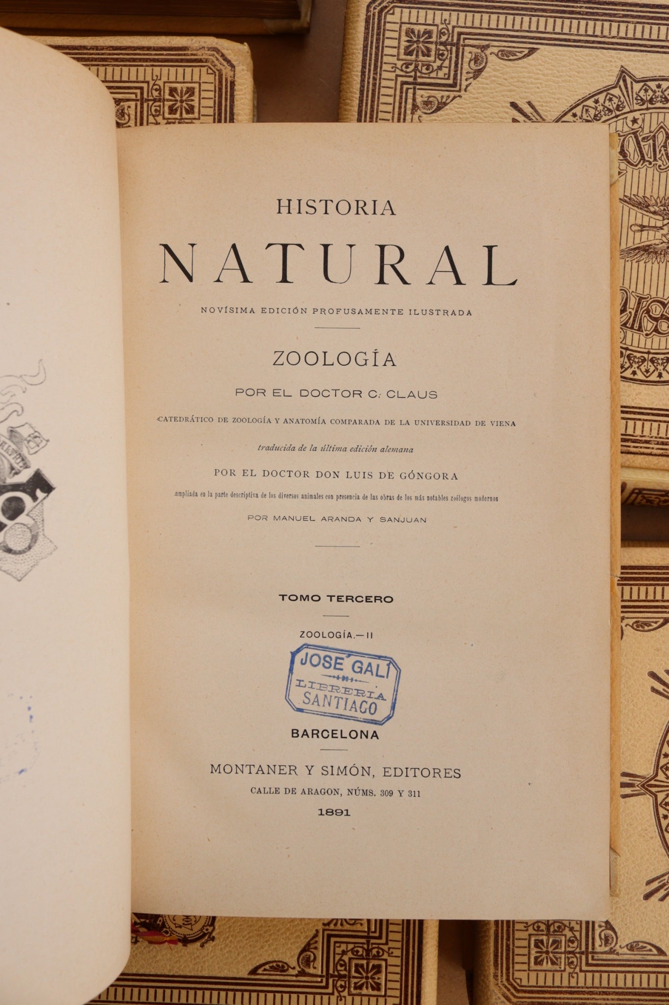 Historia Natural, Montaner y Simón, 1891-1895, Completa