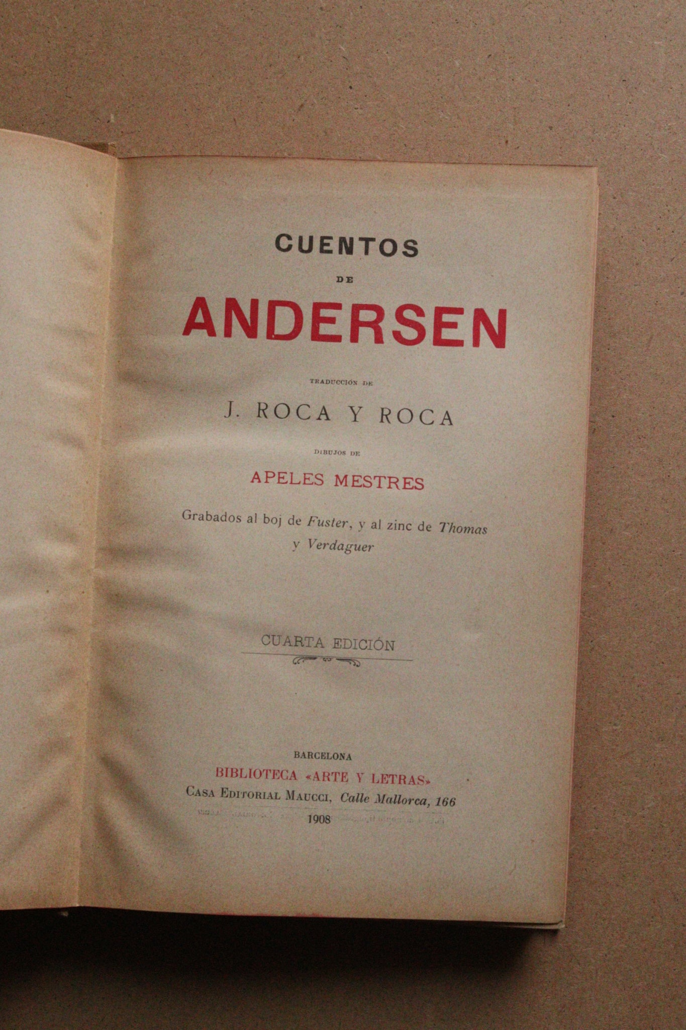 Cuentos de Andersen, Biblioteca Arte y Letras, 1908