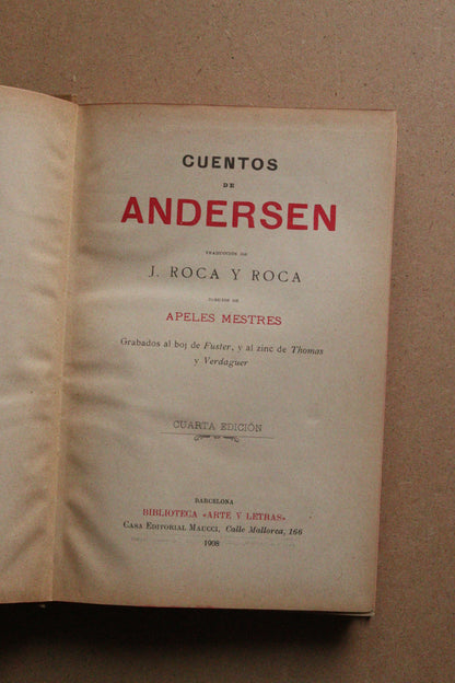 Cuentos de Andersen, Biblioteca Arte y Letras, 1908