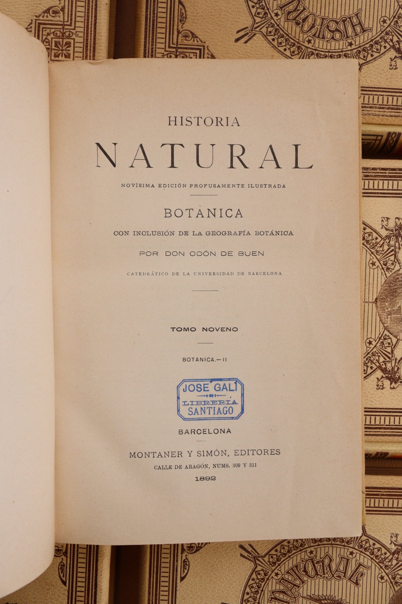 Historia Natural, Montaner y Simón, 1891-1895, Completa