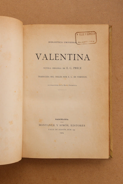 Valentina, Montaner y Simón, 1904