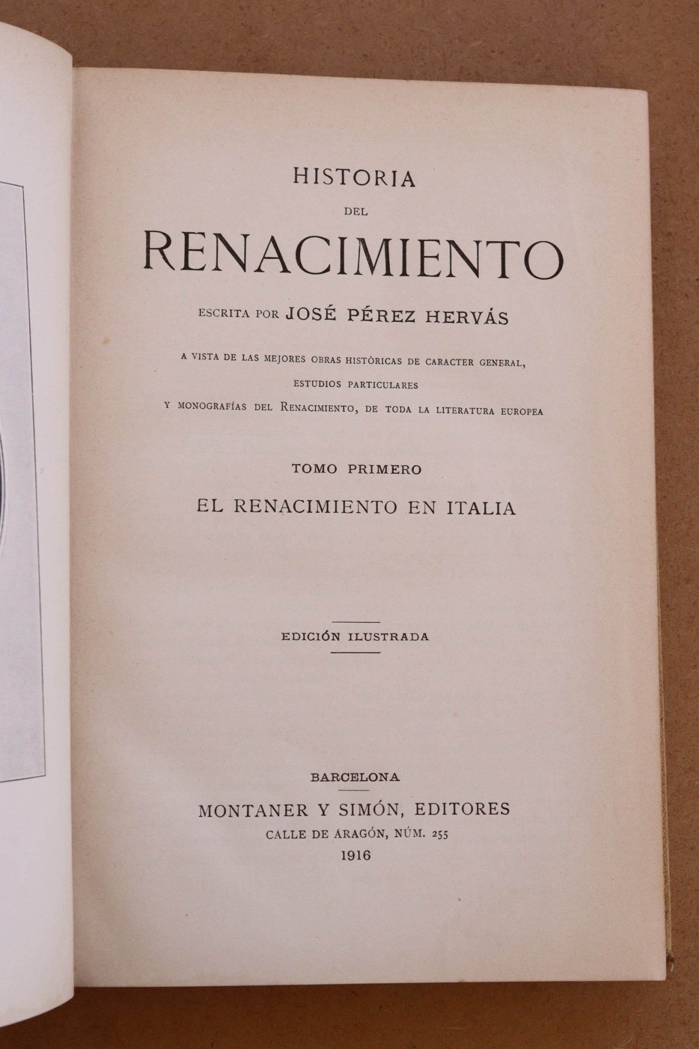 Historia del Renacimiento, Montaner y Simón, 1916