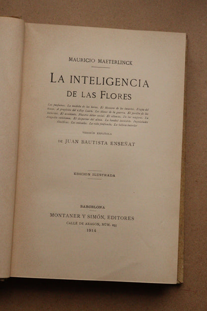 La inteligencia de las flores, Montaner y Simón, 1914