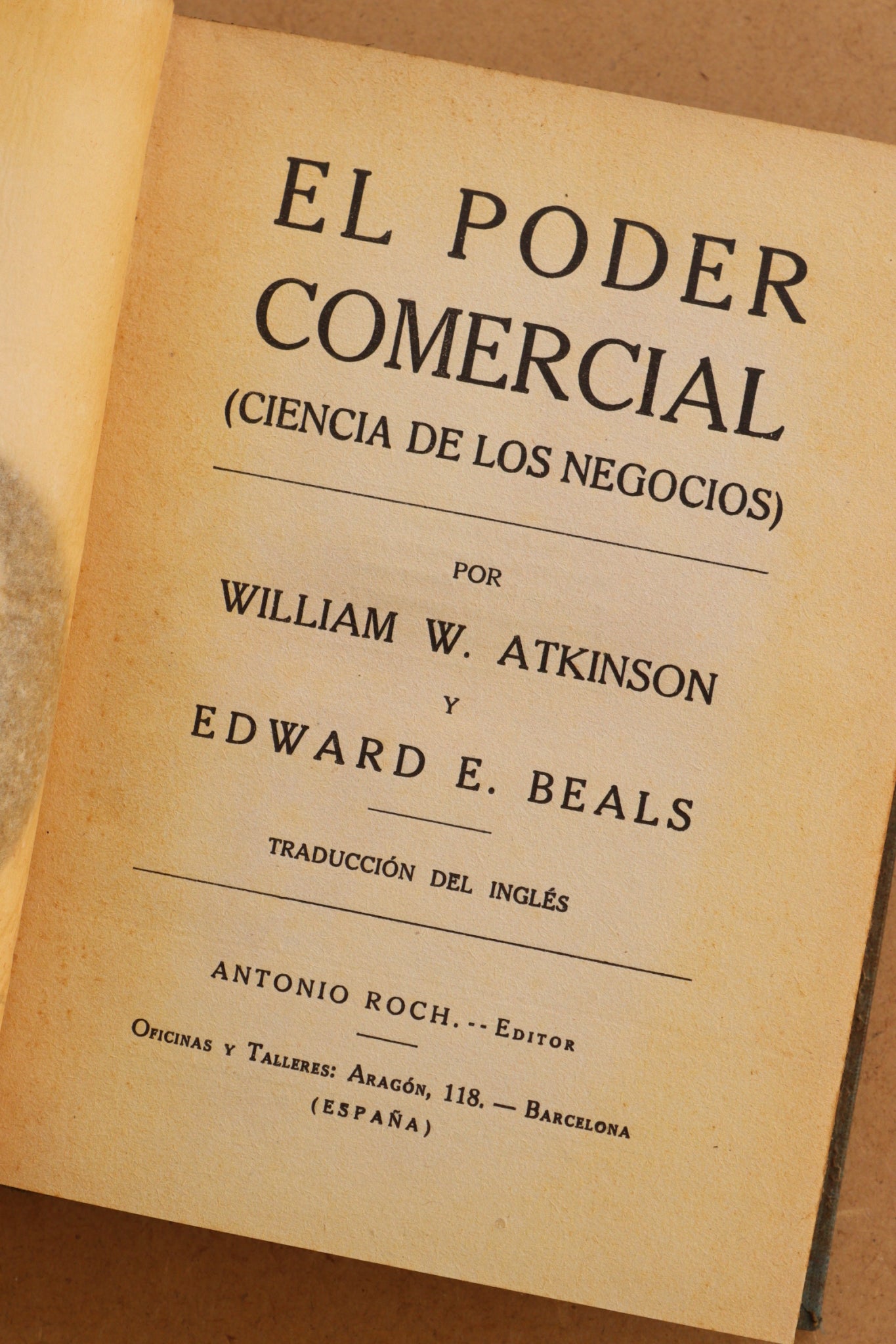 El Poder Comercial, W. Atkinson & E. Beals, 1915