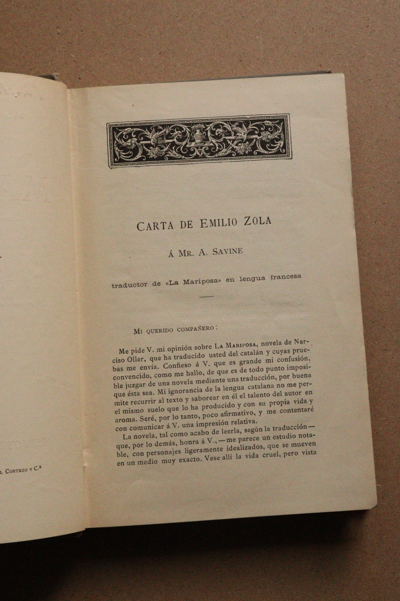 La Mariposa, Biblioteca Arte y Letras, 1886