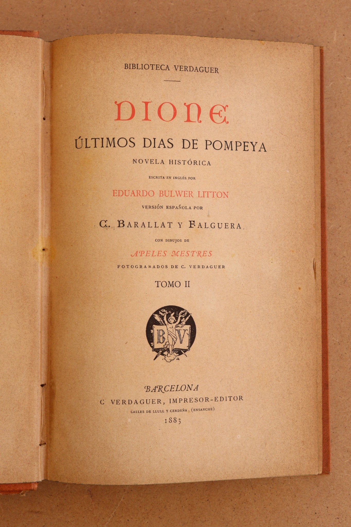 DIONE, Últimos días de Pompeya, C. Verdaguer, 1883