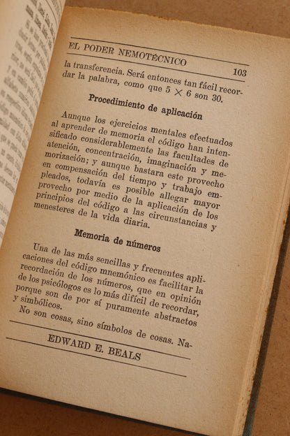 El Poder Nemotécnico, W. Atkinson & E. Beals, 1920