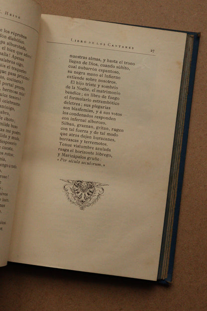 Libro de los Cantares, Poesías de Heine, Biblioteca Arte y Letras, 1885