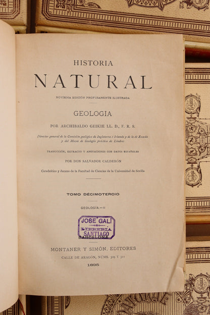 Historia Natural, Montaner y Simón, 1891-1895, Completa