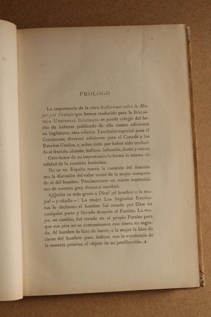 La Mujer y el Trabajo, Montaner y Simón, 1914