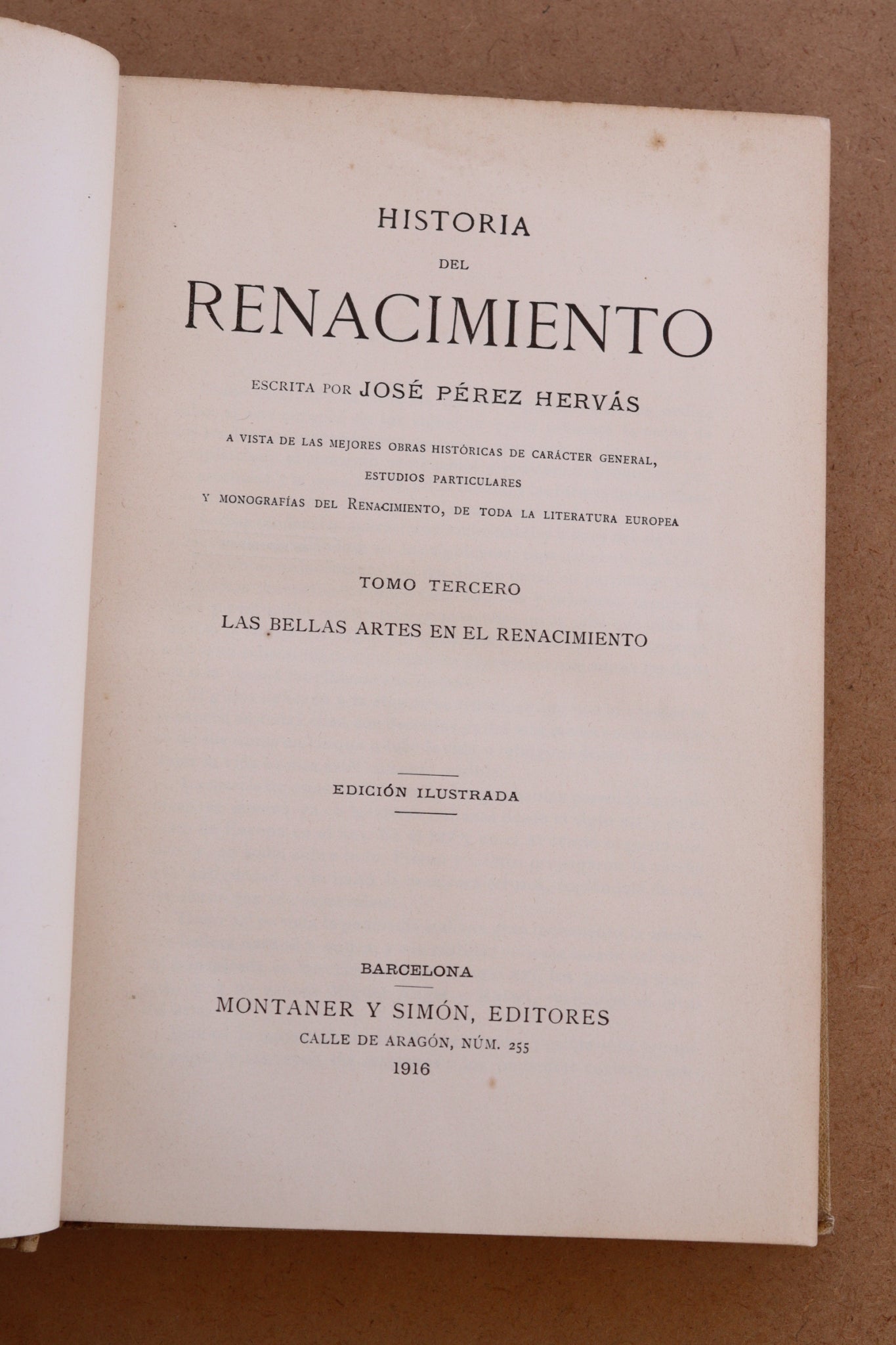 Historia del Renacimiento, Montaner y Simón, 1916