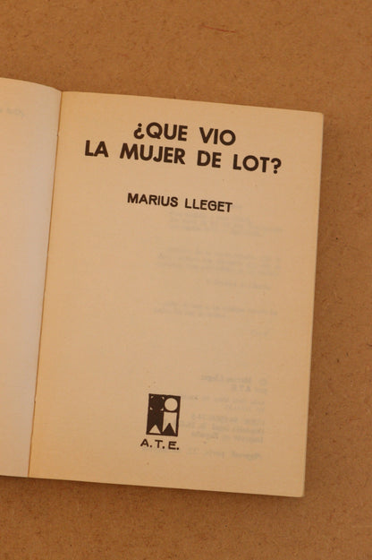 ¿Qué vio la mujer de lot?, Marius Lleget, 1976