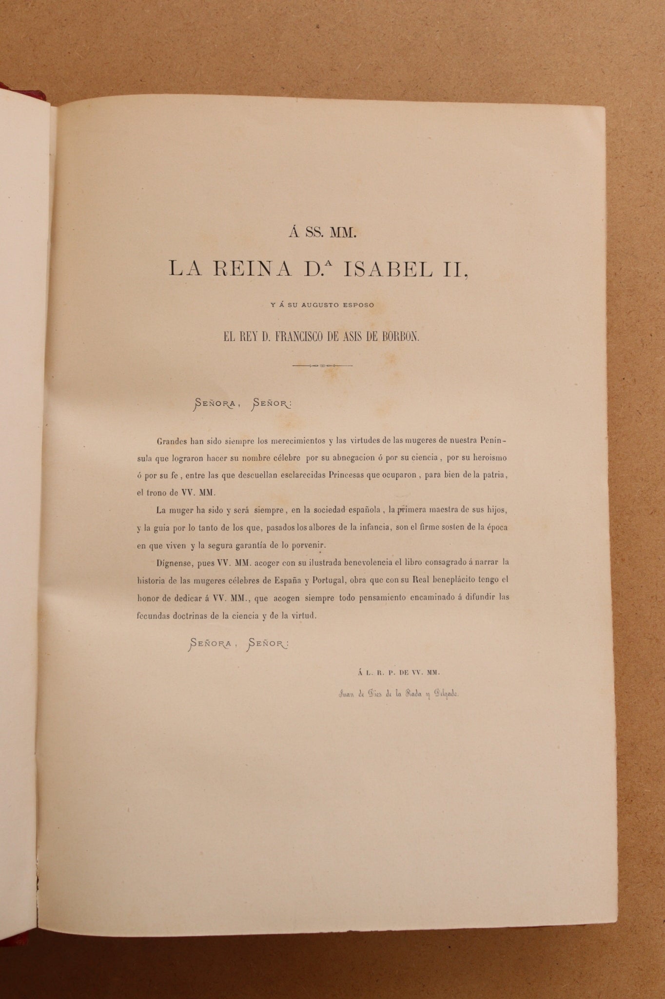 Mujeres Célebres de España y Portugal, 1868, Juan de Dios de la Rada