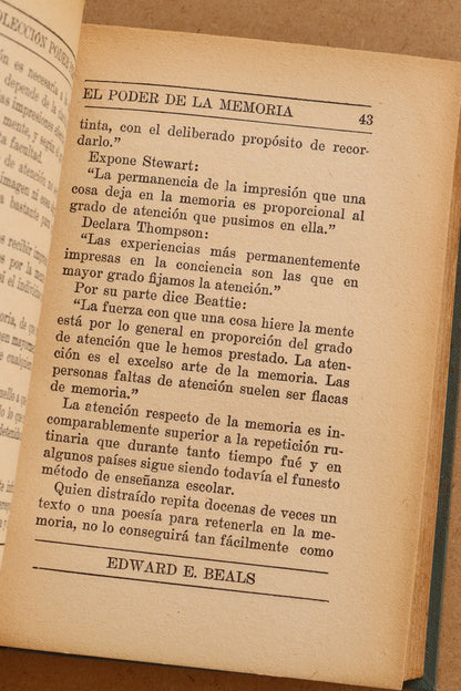 El Poder de la Memoria, W. Atkinson & Beals, 1915