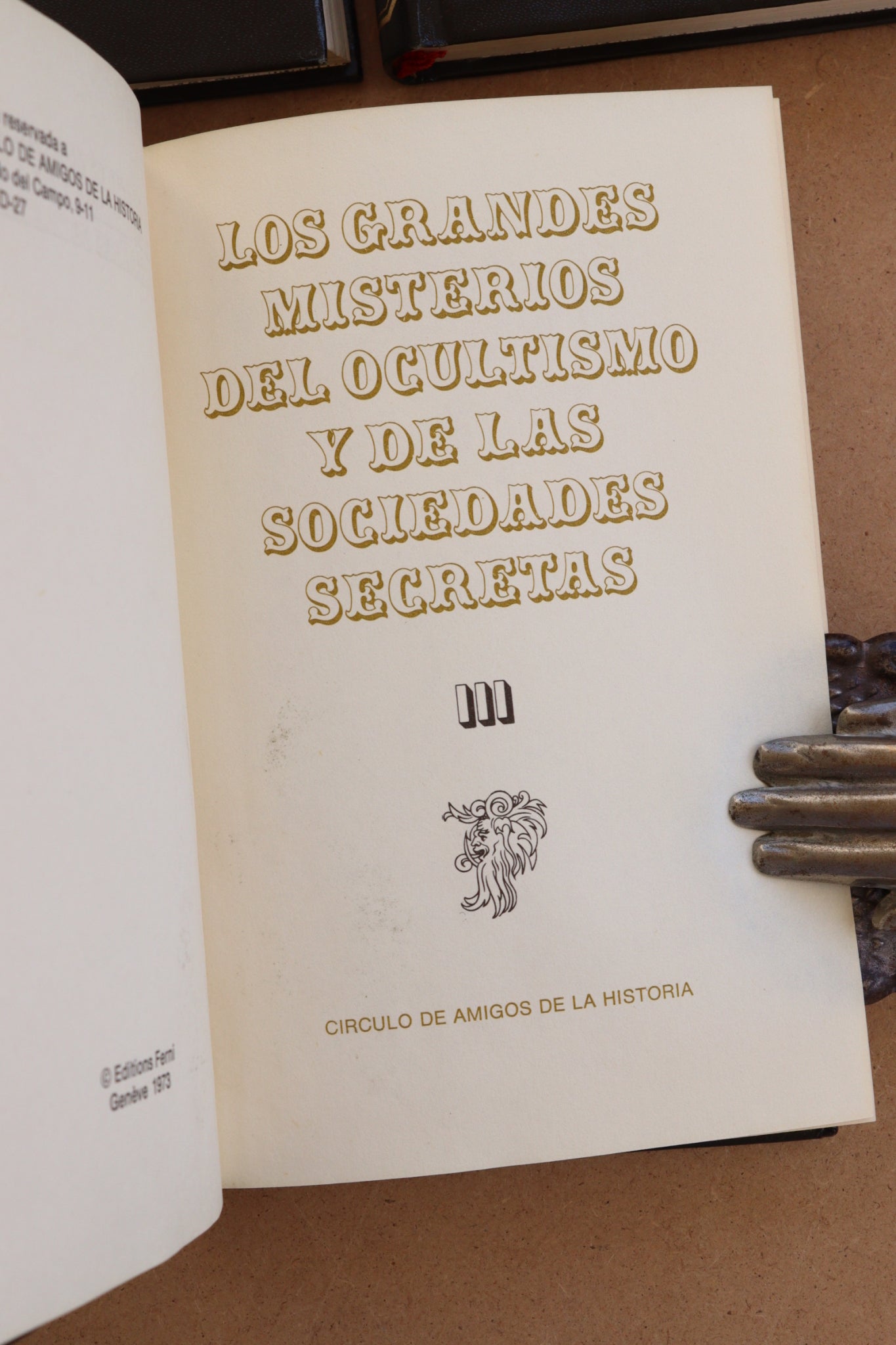 Los grandes misterios del ocultismo y de las sociedades secretas, 1973