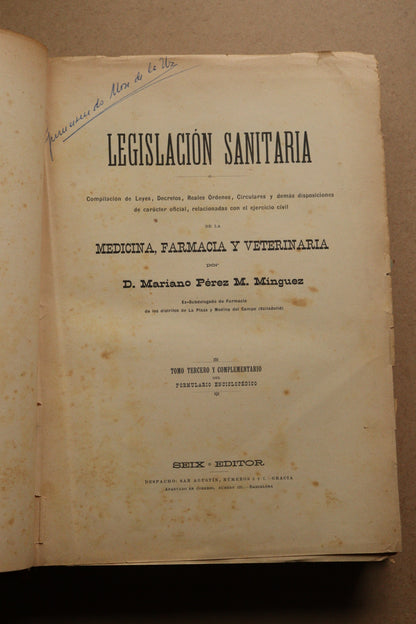 Formulario Enciclopédico Medicina, Farmacia y Veterinaria, Jaime Seix, 1893