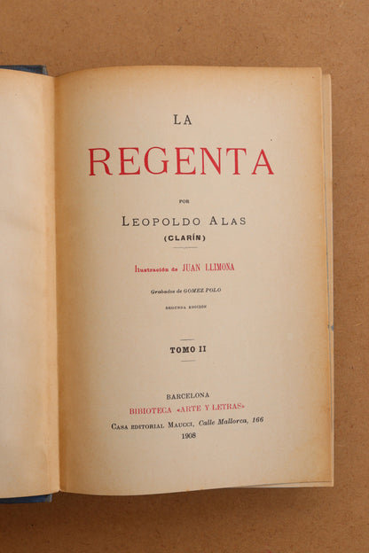 La Regenta, Biblioteca Arte y Letras, 1908