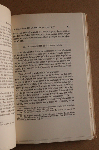 La mala vida en la España de Felipe IV, José Deleito y Piñuela, 1967