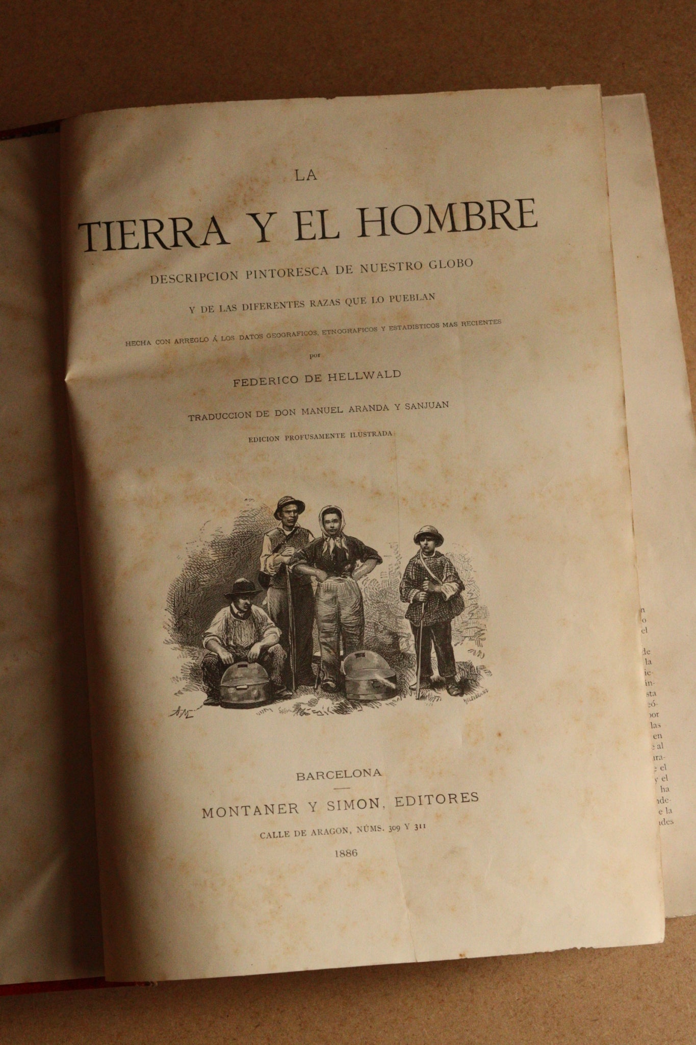 La Tierra y el Hombre, Montaner y Simón, 1886