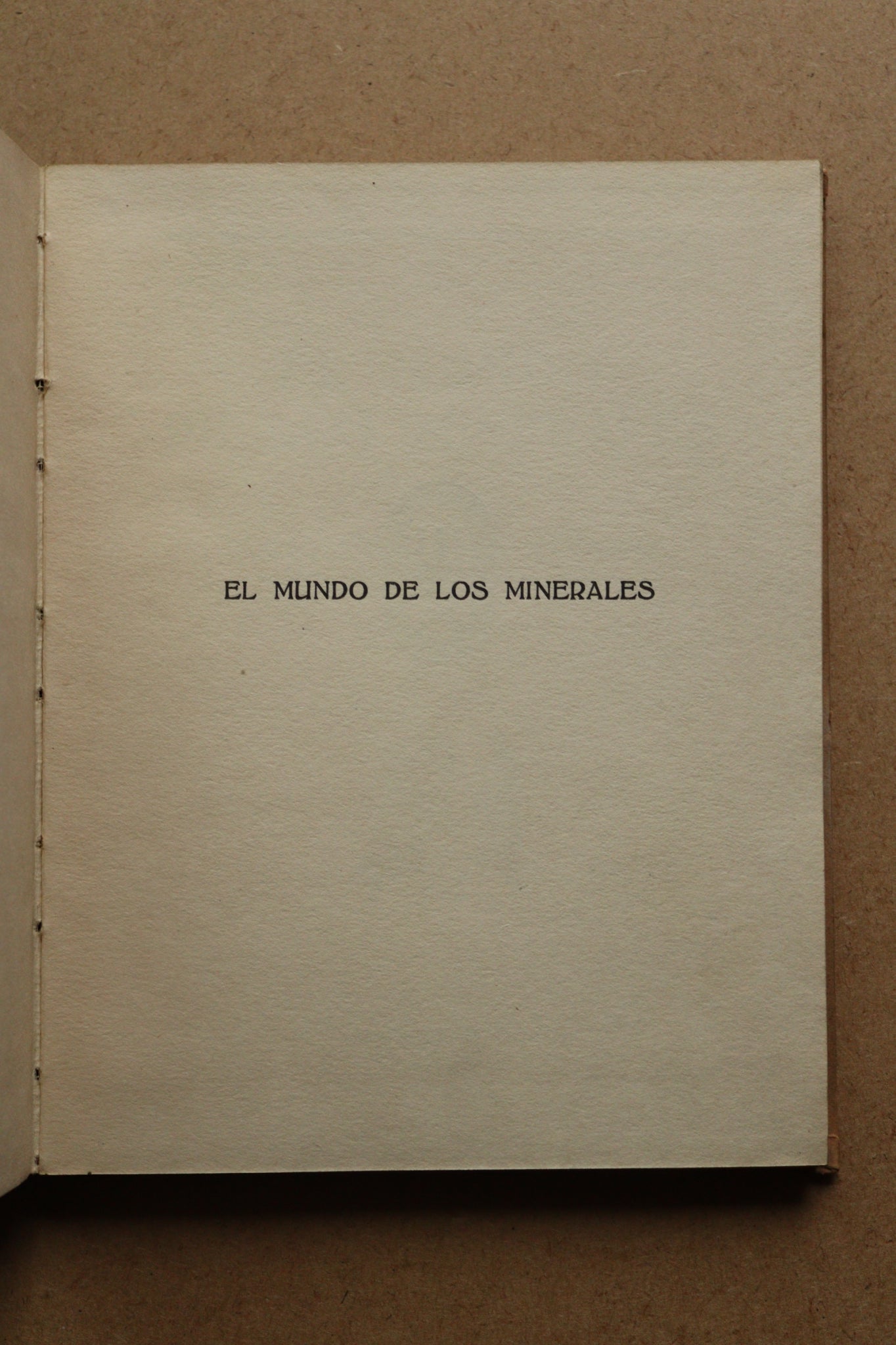 El Mundo de los Minerales, Libros de la Naturaleza, 1929