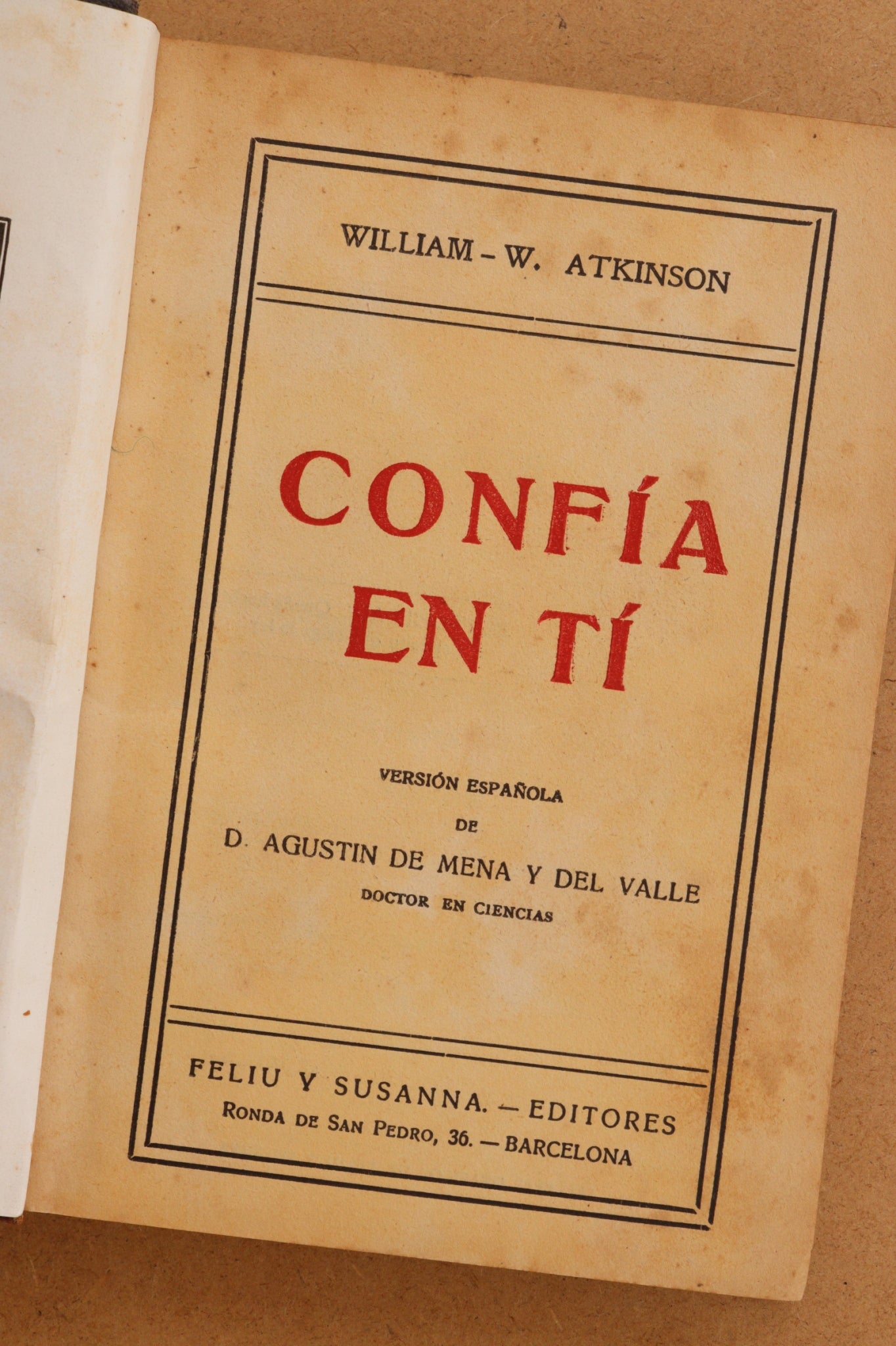 Confía en ti, William Walker Atkinson, 1930