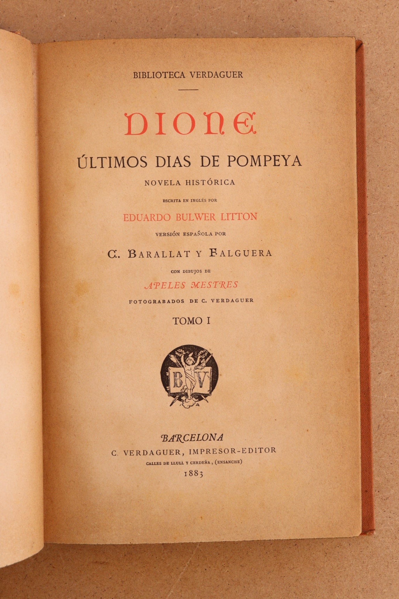 DIONE, Últimos días de Pompeya, C. Verdaguer, 1883