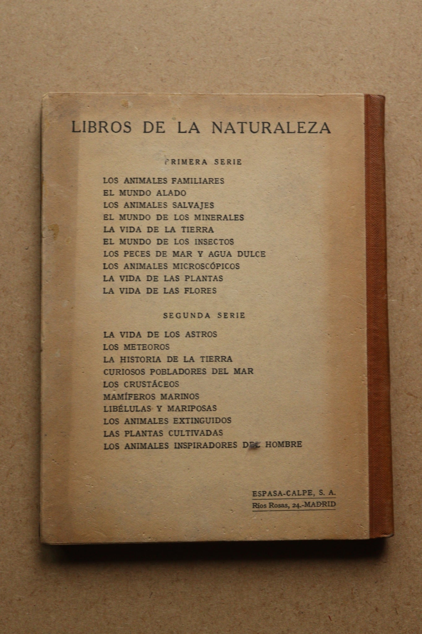 El Mundo de los Minerales, Libros de la Naturaleza, 1929