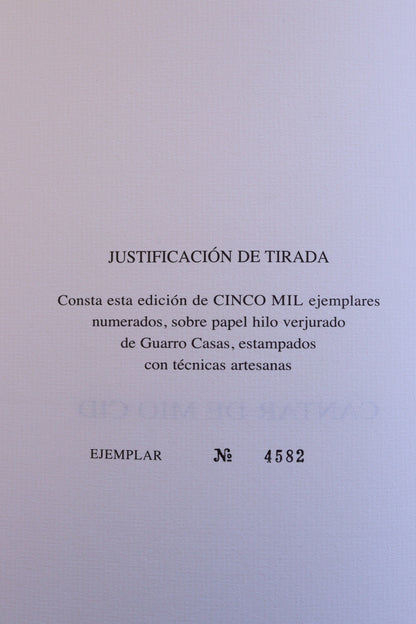 Cantar de Mio Cid, Edición Limitada, 2003