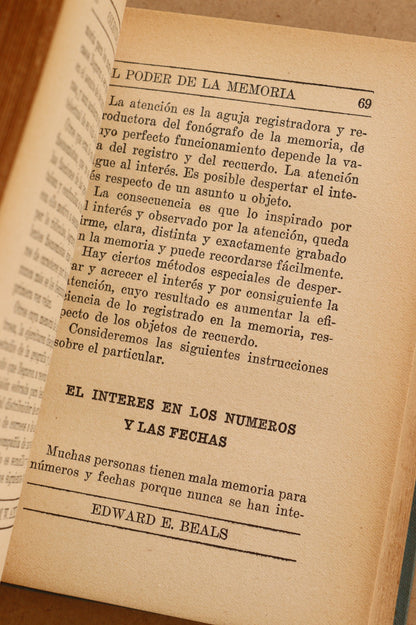 El Poder de la Memoria, W. Atkinson & Beals, 1915