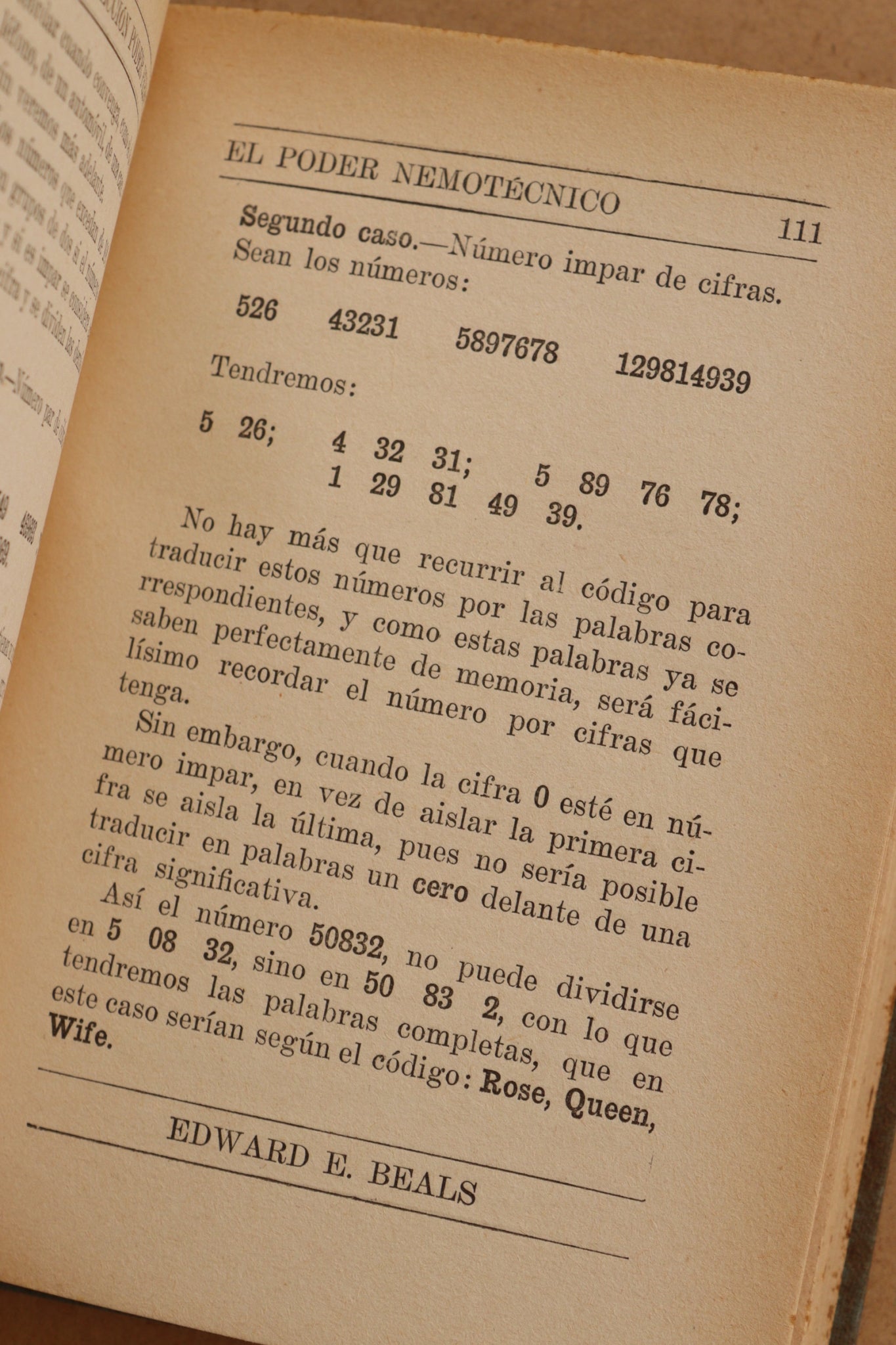 El Poder Nemotécnico, W. Atkinson & E. Beals, 1920