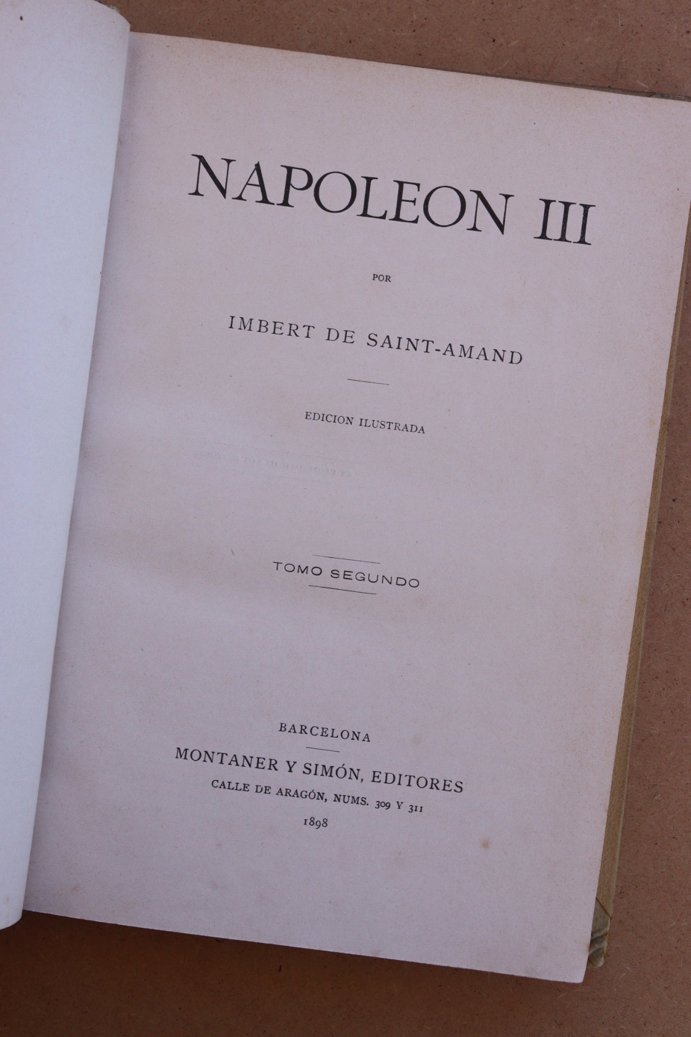 Napoleón III, Montaner y Simón, 1898-1899