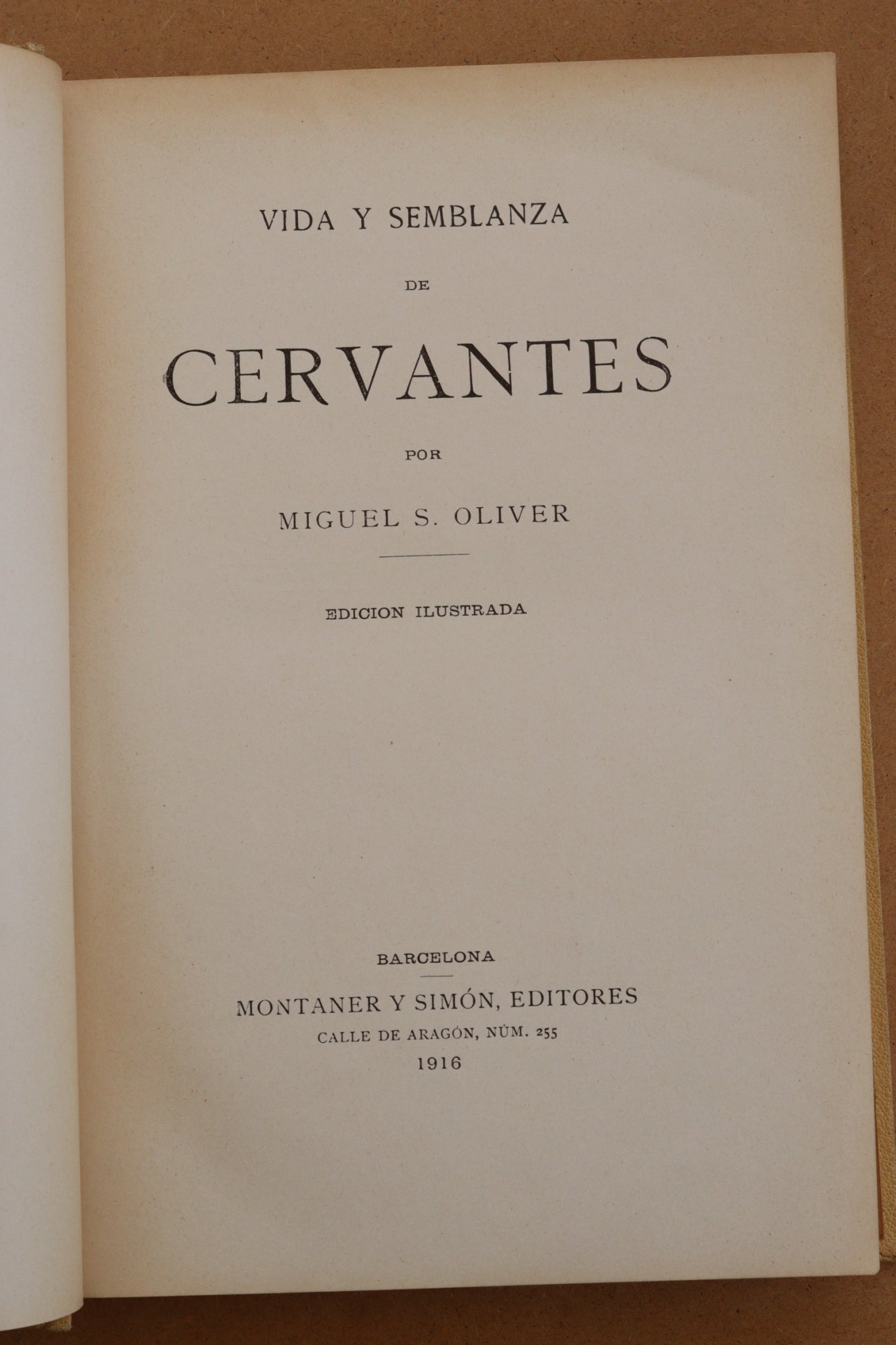 Vida y semblanza de Cervantes, Montaner y Simón, 1916