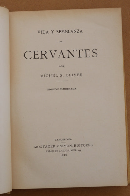 Vida y semblanza de Cervantes, Montaner y Simón, 1916