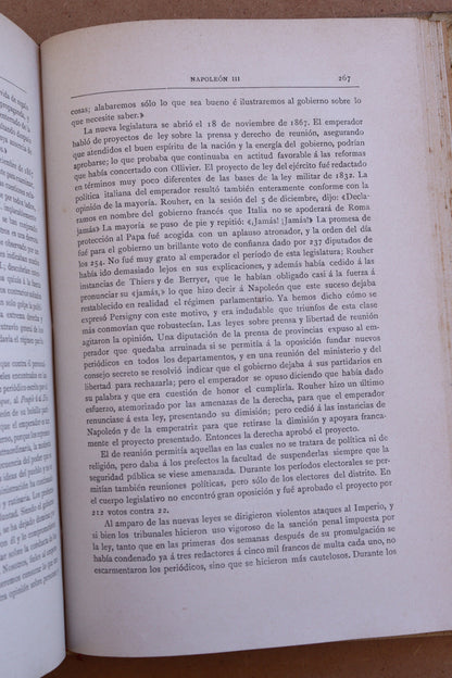 Napoleón III, Montaner y Simón, 1898-1899