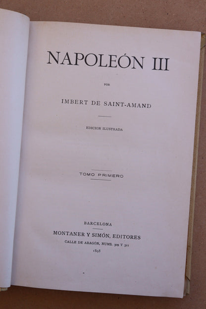 Napoleón III, Montaner y Simón, 1898-1899