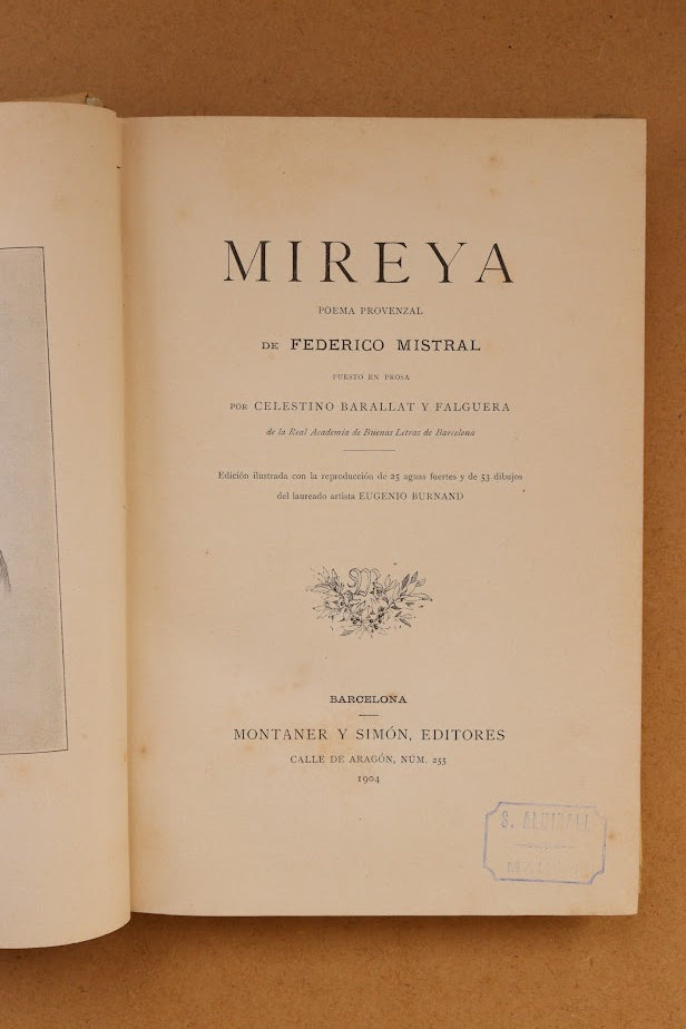 Mireya, Montaner y Simón, 1904