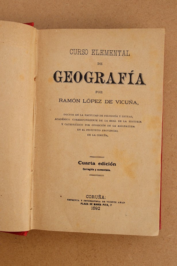 Curso elemental de Geografía 1892