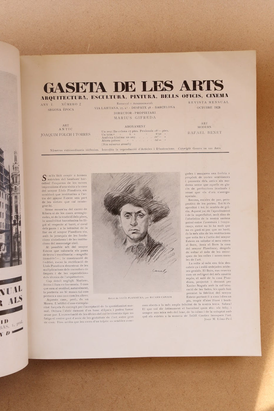 Gaseta de les arts, 1928-1930