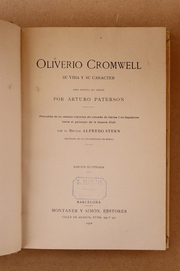 Oliverio Cromwell, Montaner y Simón, 1901