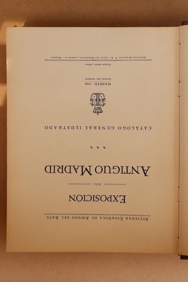 Catálogo de la Exposición del Antiguo Madrid, 1926