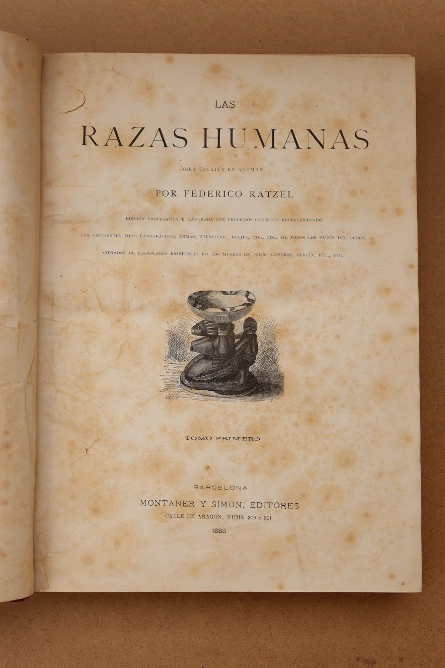 Las Razas Humanas, Montaner y Simón, 1888-1889